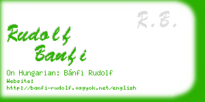 rudolf banfi business card