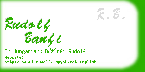 rudolf banfi business card